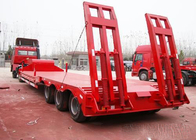 Niedrige des Bett-Achsen halb Anhänger-LKW-3 80 Tonnen 17m für ladende Bau-Maschine