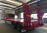Niedrige des Bett-Achsen halb Anhänger-3 60 Tonnen 15m für das Transportieren der Bau-Maschine