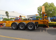 37 Tonnen des Behälter-Seitenstapler-LKW angebrachte Kran-3 Achsen-halb Anhänger-LKW-