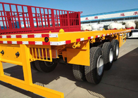 Behälter-transportierender Flachbett-halb Anhänger-LKW mit 3 Achsen 30-60 Tonnen 13m