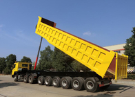 3 Achsen, die halb Anhänger-LKW für das Bergbau und Bau 60-80 Tonnen spitzen