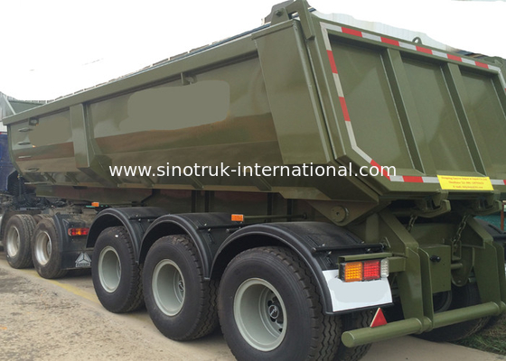 Baugewerbe-halb Anhänger-LKW, LKW-hohe Starrheit des Kippanhänger-3Axles