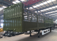 Des Flachbett-Achsen 30-60Tons 13m halb Anhänger-LKW-3 für ladenden Behälter
