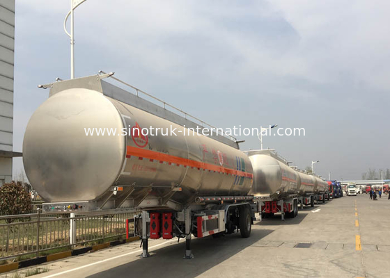 Niedriger Anhänger-LKW-/Brennstofftankwagen des Kraftstoffverbrauch-45000-70000Liters halb