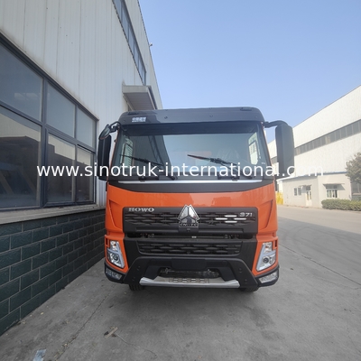 KIPPER-KIPPLASTER 30T SINOTRUK ORANGE HOWO 371HP 6x4 Laden