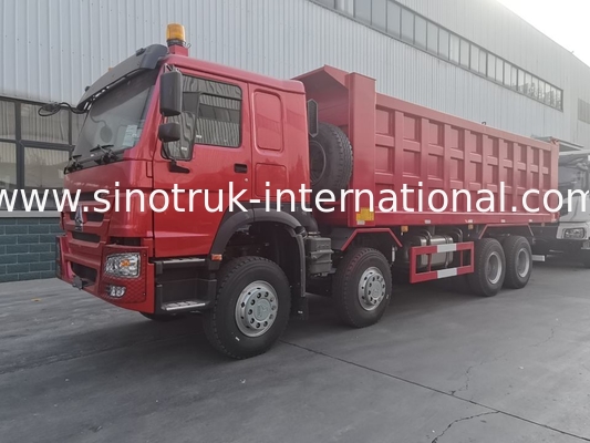 Rote Räder SINOTRUK HOWO 8X4 Kipplaster-400hp 12