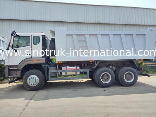 Hohe Weiß-Tipper Dump Trucks LHD 6×4 10 der Pferdestärken-400HP HOWO Räder