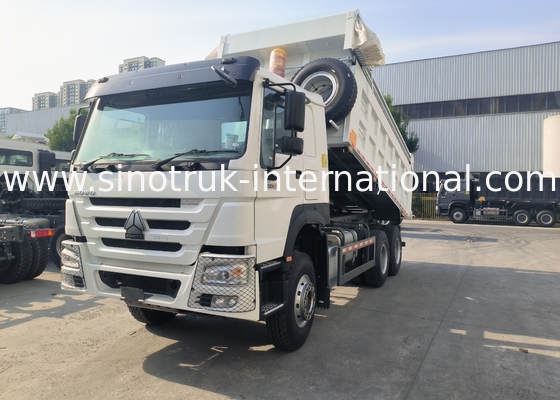 Sinotruk Howo Tipper Dump Truck 380 PS 6 × 4 20CBM Weiß mit automatischer Plane