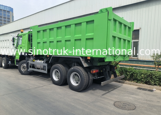 Sinotruk Howo Tipper Dump Truck Weichai 400 PS 6 × 4 Lhd Grüner Mittelheber