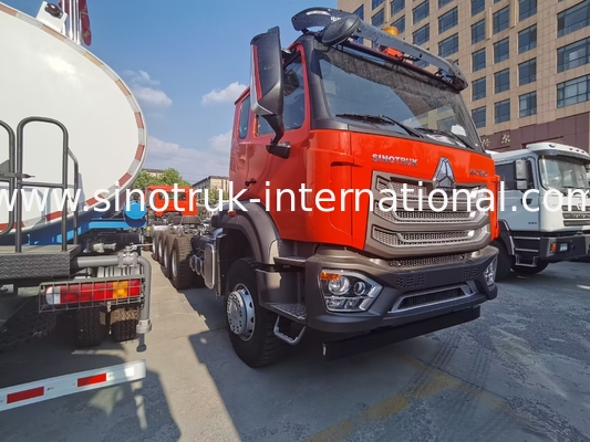 Sinotruk New Howo Tipper Dump Truck Chassis Weichai Motor 6 × 4 LHD Orange Farbe
