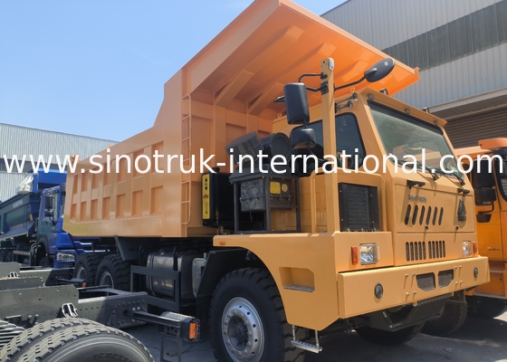 Sinotruk Howo Bergbau-Tipper Dump Truck 90Tons 6 × 4 Hochfeste Stahlfrachtkörper