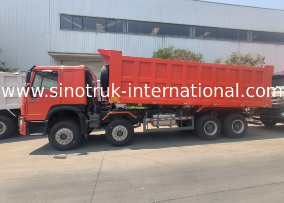 Sinotruk Howo Tipper Dump Truck 400 PS 8 × 4 Rhd 12 Räder Großschachtel 7600 mm