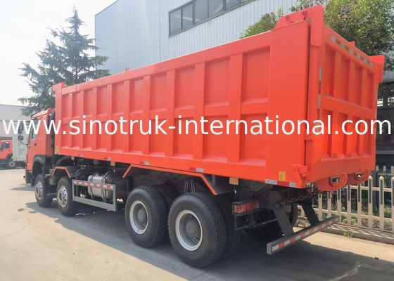 Sinotruk Howo Tipper Dump Truck 400 PS 8 × 4 Rhd 12 Räder Großschachtel 7600 mm