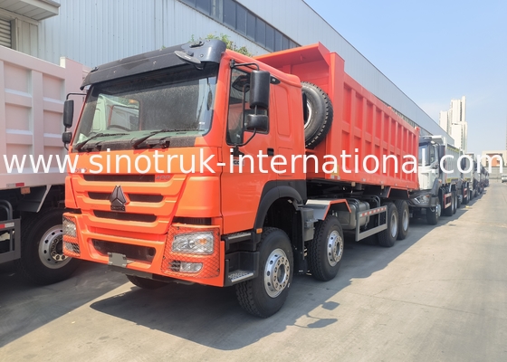 Sinotruk Howo Tipper Dump Truck 400 PS 8 × 4 Rhd 12 Räder Großschachtel 7600 mm