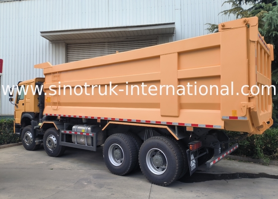 Sinotruk Howo Kipper Dump Truck 8 × 4 Lhd 12 Räder U-Form Tipper Körper Euro 2