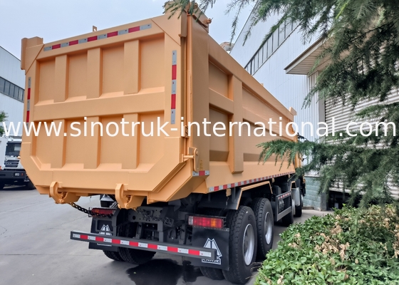 Sinotruk Howo Kipper Dump Truck 8 × 4 Lhd 12 Räder U-Form Tipper Körper Euro 2