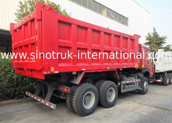 Sinotruk Howo Tipper Dump Truck 6 × 4 Lhd 10 Räder Geistergesicht Stoßfänger Bergbauleger