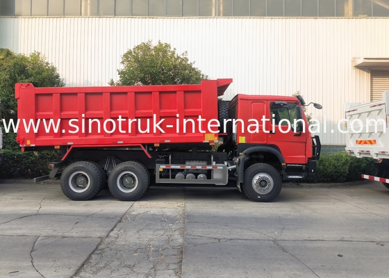 Sinotruk Howo Tipper Dump Truck 6 × 4 Lhd 10 Räder Geistergesicht Stoßfänger Bergbauleger