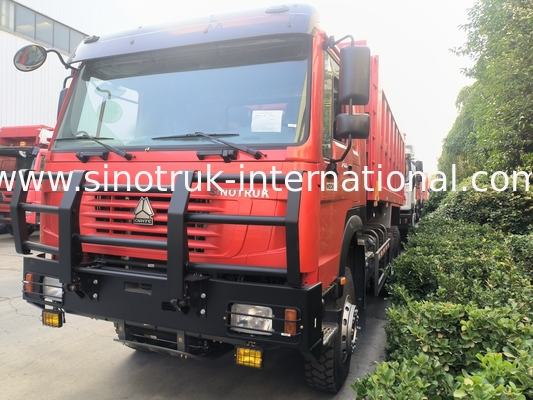 Sinotruk Howo Tipper Dump Truck 6 × 4 Lhd 10 Räder Geistergesicht Stoßfänger Bergbauleger