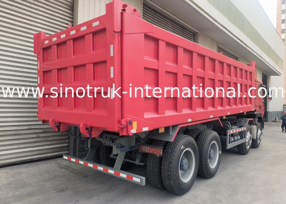 Sinotruk Howo Kipper Dump Truck Tx 400 PS Euro 2 8 × 4 Lhd 12 Räder Rot