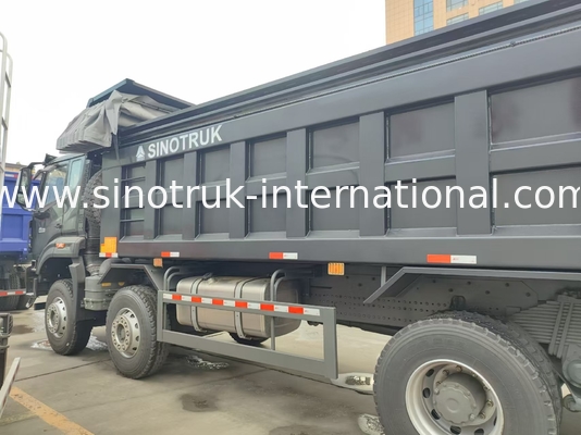 HOWO NX 380HP RHD Schwarzer Kipper-Dump Truck mit Tarpaulin-Klappe