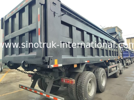 HOWO NX 380HP RHD Schwarzer Kipper-Dump Truck mit Tarpaulin-Klappe
