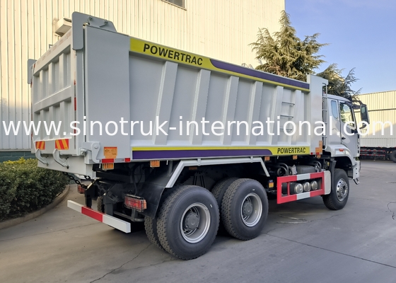 Sinotruk Howo / Hohan 6×4 Tipper Dump Truck 10 Räder Rechteckiger Ladekörper 20CBM Weiße Farbe