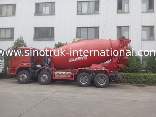 Red HOWO 8*4 Concrete Mixer: 371 Horsepower & Super-Large Loading Capacity