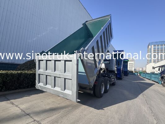 SINOTRUK HOHAN New Howo Tipper Dump Truck Mittleres Heben 6 × 4 RHD Ladekiste 19-20CBM Kundenspezifische Farbe Diamant Silber 400 PS