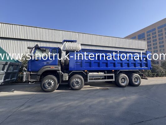 Sinotruk HOHAN New HOWO 8X4 Dump Truck 371 PS H77L Kabine Blau mit elektrischer Plane RHD