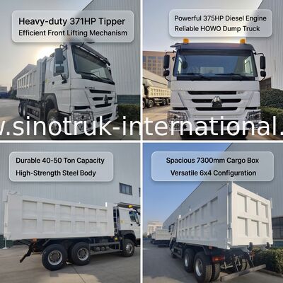 SINOTRUK HOWO 371HP Schwerlastwagen mit 10 Rädern und rechteckiger Ladekiste