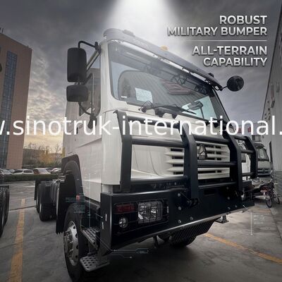 SINOTRUK HOWO Ghost Face Kabine Traktor Lkw 6X6 Euro 2 430 PS Militärschütze Weiß
