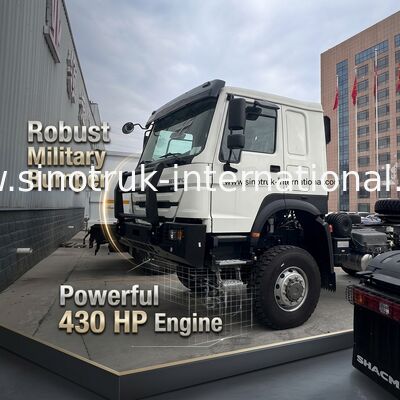 SINOTRUK HOWO Ghost Face Kabine Traktor Lkw 6X6 Euro 2 430 PS Militärschütze Weiß