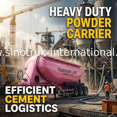 Hoher Sicherheits-Massen-Zement-LKW-Tanker-Anhänger 371HP 8X4 LHD 36-45CBM