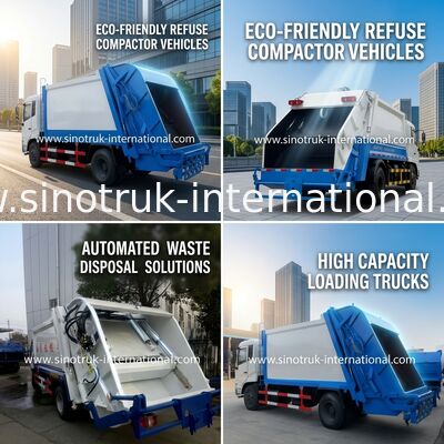 SINOTRUK HOWO drückte Müllwagen 5-6CBM LHD 4X2 ZZ1087D3415C180 zusammen