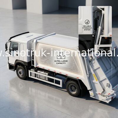 SINOTRUK 300 PS 4×2 Druckmüllwagen mit 30 Tonnen Rollkraft für eine effiziente Abfallwirtschaft