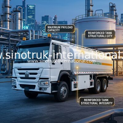 Sinotruk Howo 20CBM Tankwagen mit 10 Rädern 340 PS 6 × 4 Mehrfachfachraum