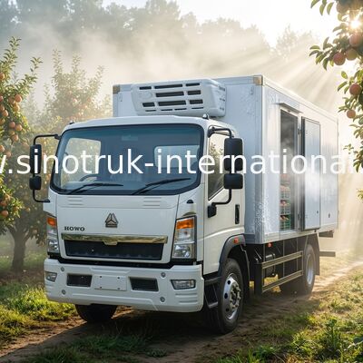 Lärmarmer 4x2 Kühlschrank-Gefrierschrank-LKW Sinotruk Howo 140hp Rhd