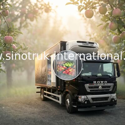 Fachmann kühlte Closed Van Truck White/Roten/Schwarz-Gefrierschrank-Kasten-LKW