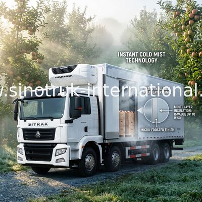 Der 30 Tonnen-Gefrierschrank-Kasten kühlte Lieferwagen für das Transportieren des Gemüses/der Früchte