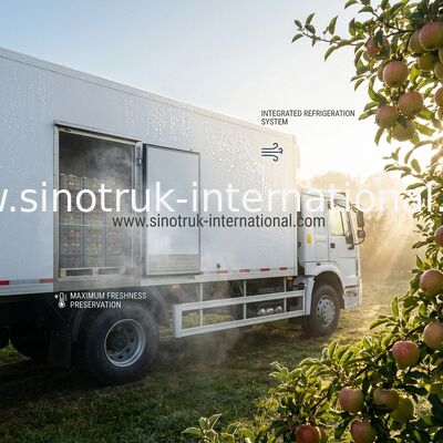 _ SINOTRUK 25 Tons Refrigerated Food Truck LHD 6X4 , Refrigerator Box Truck