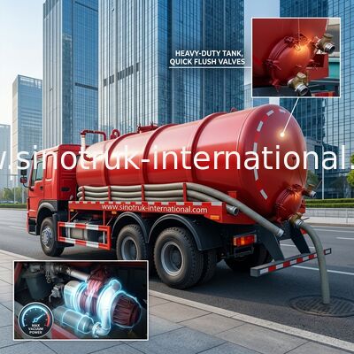 Abwasser-Saug-LKW 15CBM LHD 336HP, Klärgrube-pumpender LKW