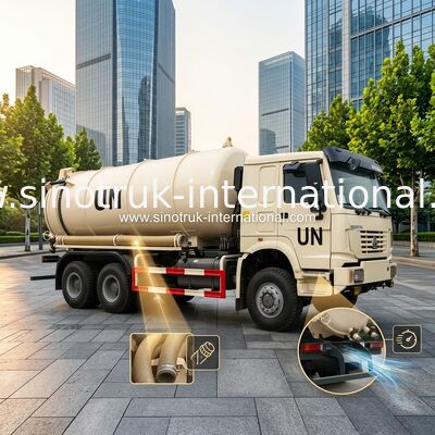 6×4 Laufwerksart Abwasser-Saug-LKW mit Pumpe mit hydraulischem Kontrollsystem
