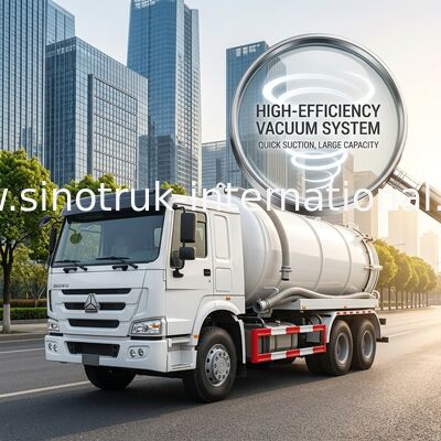Abwasser-Saug-LKW SINOTRUK HOWO für Hygiene-Unternehmen 20CBM LHD 336HP