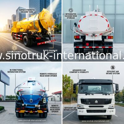 Klärgrube-Pumpen-LKW 15-18CBM LHD 336HP/Abwasser-Vakuum-LKW