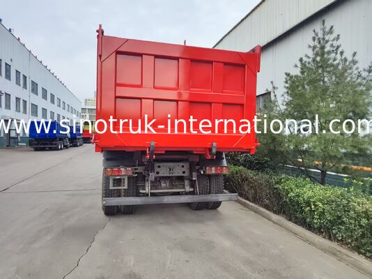 Hocheffizienter 6x4 HOWO TX-Tipper-Truck -- roter Körper, 400 PS-Motor, 20 CBM-Container, 60 Tonnen schwerer Transport