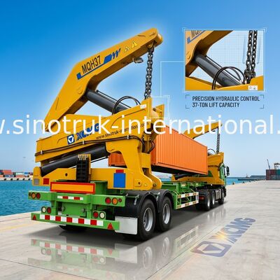 Normaler Suspendierungs-LKW angebrachter Kran mit 3 Achsen 40 Fuß Behälter-