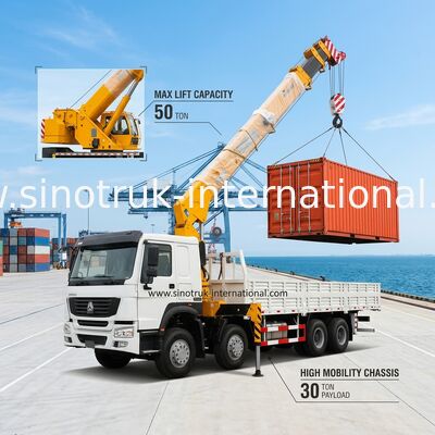 12 Tonnen HIAB-LKW-brachten Teleskopausleger-Kran 6X4 für große Höhe-Rettung an