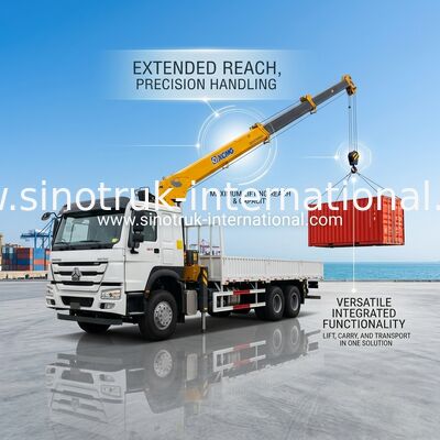 SINOTRUK Lkw-montierte Krane Ausrüstung 12 Tonnen XCMG für das Heben 6X4 400PS