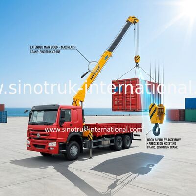 Harte Beanspruchung 12 Tonnen HIAB-LKW-brachte LKW-Fracht-Aufzug des Teleskopkran-6X4 LHD an